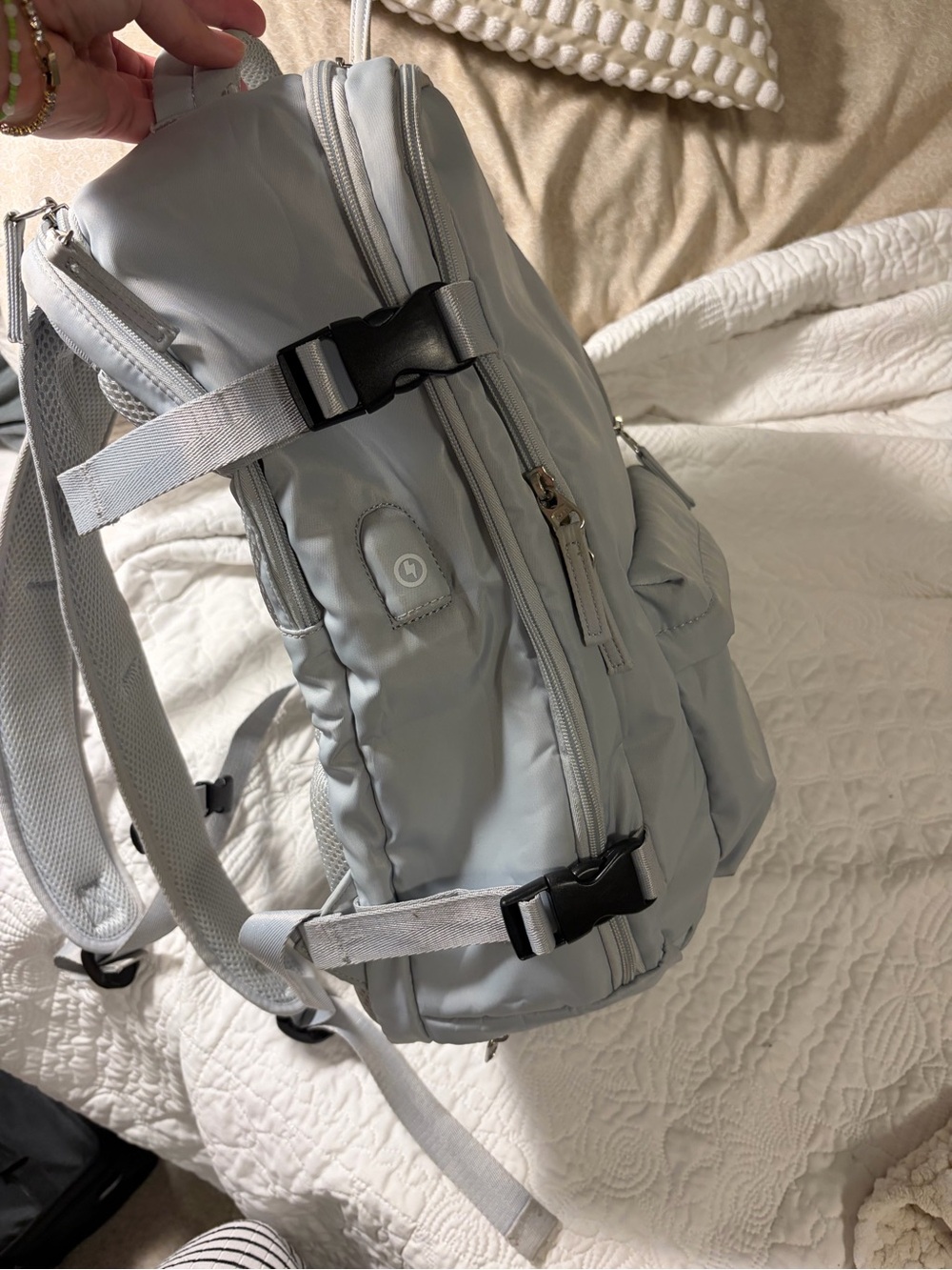 Light Blue Travel Backpack - Picture 13 of 15